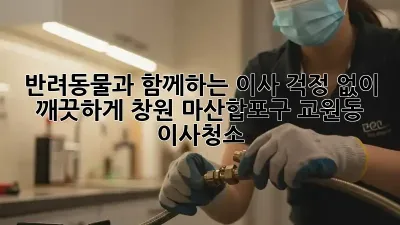 반려동물과 함께하는 이사, 걱정 없이 깨끗하게! 창원 마산합포구 교원동 이사청소